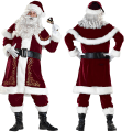Miniatyrbild 2 av 5: Jultomte Kläder för Män, Storlek L, Santa Claus Kläder, Plus Size