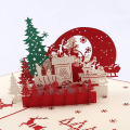 Miniatyrbild 1 av 5: 3D Jul-kort, 3D Pop-up Jul-kort Festlig Presentkort Chr