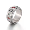 Miniatyrbillede 1 af 3: Anti-angst gave Mahjong ring lykke ringe rustfrit stål roterende Fidget Spinner angst ring til mænd drenge kvinder 11