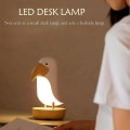Miniatyrbilde 2 av 5: Skrivebordslampe med USB-ladeport, LED-skrivebordslampe, liten skrivebordslampe, oppladbar hornfugl nattlys