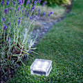 Miniatyrbild 5 av 5: Set med 4 stora solcellsbelysta trottoarer i etsat glas med vitt