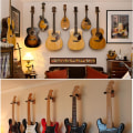 Miniatyrbillede 5 af 5: Sæt med 2 guitarvæghæng i ægte hårdttræ med