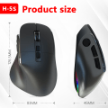 Miniatyrbillede 5 af 7: Hvid genopladelig trådløs dual-mode Bluetooth-mus