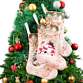 Miniatyrbild 3 av 5: Julstrumpor, 3 klassiska jultomtar/snögubbar/ren Chris