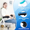 Miniatyrbilde 2 av 5: Kontorstol Armlenestøtter - Ergonomisk Formet - Memory Shape