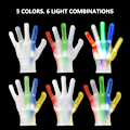 Miniatyrbilde 4 av 4: LED-lysende/fargerike hansker, LED Rave Flashing Lighting/Multi Col