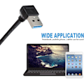 Pikkukuva 5 / 5: USB 3.0 -jatkokaapeli - ylös- ja alaspäin kulma - uros-naaras - 2 paria
