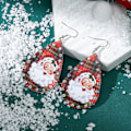 Miniatyrbillede 4 af 5: Julelæder pigør серьги, papai noel plaid серьги, ferie