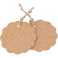 Pikkukuva 4 / 5: 6 cm:n pyöreä kraft-paperilappu, 100 kpl lahjatunnistetta 20 m:n juuttinarulla,