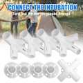 Miniatyrbild 2 av 3: 1 Set Reservdelar Fötter Hörn Center Connector Intubation Tillbehör Ersättning för vandring Markis Tält Utomhus Gazebo Trip（9PCS）