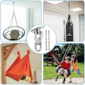 Miniatyrbillede 4 af 5: Heavy Duty Swing Hangers, Rustfrit Stål 450kg Belastning Swing Hooks