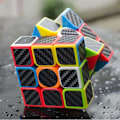 Miniatyrbillede 3 af 3: Kulfiber 2x2 3x3 Speed Cube Bundle, Magic Cube Puslespil Legetøj Børn