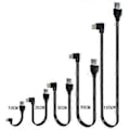 Miniatyrbilde 5 av 5: USB 2.0 Hann til USB C Datakabel Rett Hode/90 Graders Vinklet Flat Kabel For Nettbrett Telefoner 480Mbps Dataoverføring 0.2m straight head