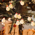 Miniatyrbillede 2 af 5: 1 Snemand Julelys Krans, 10 LED Snemand Julelys,