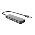 Miniatyrbillede 1 af 5: Usb Hub, 4-port Ultra-slank Usb 2.0 Hub Bærbar Adapter Højhastigheds Udvidelse Multi Usb Hub Splitter Lead Adapter