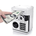 Miniatyrbild 3 av 5: Cartoon Piggy Bank Mynt Piggy Bank Atm Insättningsmaskin Automatisk Panda Piggy Bank Kodlås För Barn（Panda）