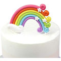 Miniatyrbilde 1 av 5: Regnbuekake Topper Cupcake Pick Bryllup Bursdagsfest Gave