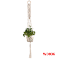 Miniatyrbild 1 av 3: 2 st Macrame växt hängare vit handgjord bomullsrep inomhus utomhus hängande växtkruka（36）