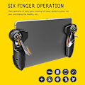 Miniatyrbilde 2 av 5: Mobil Pubg spillkontroller for iPad-nettbrett, seksfingers spilljoystickhåndtak