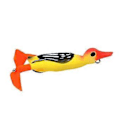 Miniatyrbilde 3 av 5: Andefiskesluk Fiske Fiskekroker Tilbehør Swimbaits Utstyr Flipper Trolling Sluk Fiskesluker for Bass Gjørs Rødfisk (Gul) Yellow