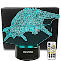 Miniatyrbillede 1 af 5: Mosasaurus Dinosaur Natlamper til Børn 3D Natlampe Sengelampe 7 Farver Skiftende med Fjernbetjening