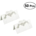 Miniatyrbilde 2 av 5: Set med 50 bryllupskort, med hvitt hjerte