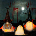 Miniatyrbilde 2 av 5: Halloween-dekorasjoner Spøkelsesfestival Pirater Skiftende lys Ansiktsløs gammel mannsdukke Ornament Oransje pirathatt