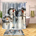 Miniatyrbillede 1 af 5: Vandtæt julebruseregardin med måtte 180 x 180c