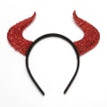 Miniatyrbilde 3 av 4: 2 stk Halloween Sequin Devil Hodebånd Stick Set Devil Horn Hodebånd Devil Hårbånd Halloween Devil Kostyme Tilbehør For Halloween Fester Og Djevel