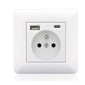 Pikkukuva 1 / 5: Ranskalainen pistorasiapaneeli Type-c+USB16A Type 86, pistorasioiden määrä: 2 h