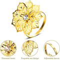 Miniatyrbilde 5 av 5: 12-pakning serviettringer i metall med blomsterformet spenne for bryllup,