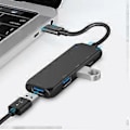Miniatyrbild 4 av 5: ZHSONG Typ C Hub Splitter Usb-c 2.0 Adapter Hub Multifunktionell Usb Multi Port
