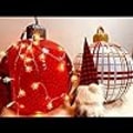 Miniatyrbillede 3 af 6: Julepynt, oppustelige julekugler i PVC (diamantstriber)