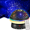 Miniatyrbild 1 av 5: Timer Rotation Star Projector Nattlampa Barn Twinkle Lights, Födelsedagspresent Julstrumpa Stuffers För Barn（svart）