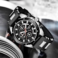 Miniatyrbillede 2 af 5: Herre-ur Mode Chronograf Rustfrit Stål Vandafvisende Analog