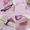 Miniatyrbilde 3 av 4: Rosa 30 cm lang reflekterende vanntett hunderegnjakke, justerbar kjole