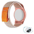 Pikkukuva 1 / 4: Nylonpunottu ranneke TPU-kotelolla ja näytönsuojalla Apple AirTag -seurantalaitteelle Loop Fastener/Pink