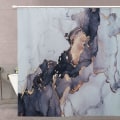 Miniatyrbilde 1 av 5: Marmor Dusjforheng, Hvit Tekstil Dusjforheng for Hotell/Spa/