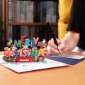 Miniatyrbild 4 av 5: Magiska myror jul pop-up-kort - 3D gratulationskort födelsedagskort