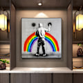 Pikkukuva 2 / 5: Canvas Rainbow Painting Figure Back Street Art Graffiti Canvas Ar