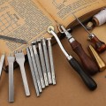 Miniatyrbild 3 av 5: Professionellt läderhantverksverktygssats Handsydd sömnadsslagning Snidningsarbete Sadelspårningssats Tillbehör Diy-verktyg