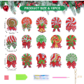 Miniatyrbilde 2 av 5: (Dobbeltsidig) 15 stk. Julediamanter Nøkkelring, DIY Chris