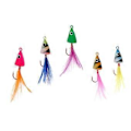 Miniatyrbilde 5 av 5: Kunstig Bucktail Jigs Blyhode Isfiske Lokkemiddel Jig Hode Agn Krok 5g()