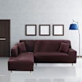 Miniatyrbillede 2 af 5: Sofaovertræk Elastisk Spandex Stretch Sofaovertræk til L-formet Sofa