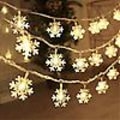 Miniatyrbild 1 av 4: Julgranssnöflinga LED-ljussträngband Juldekoration, 1,5M 10LED