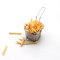 Miniatyrbilde 2 av 3: 2 stk Mini Kvadratiske Fritertkurver Bordservering Pommes Frites Kurv Pommes Frites Bordmat Visning Nettkurv