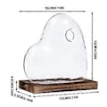 Miniatyrbild 5 av 5: Hjärtmodell Glasvas Ornament Stabil Placering Minimalistisk Design Vas för Bordsdekoration & Heminredning 1 Set