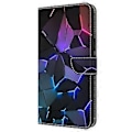 Miniatyrbild 4 av 5: Skal för Samsung Galaxy A16 5G/A16 4G TPU+PU Läder Flip Fodral Blue Cracks