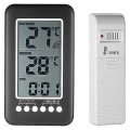 Miniatyrbild 1 av 5: Trådlös inomhus- och utomhustermometer med digital klocka Trådlös väderstation med utomhussensor, Black Friday 2020 Temperaturmonitor Smart LCD-display °C/°F