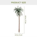 Miniatyrbillede 3 af 4: 10 stk. Regnskovs Plastik Palme Træ Model Layout Rekvisitter Tropisk Landskab DIY Håndlavet Materiale Mini Kokospalme Model Grøn (16, 13, 10, 8, 7 CM)
